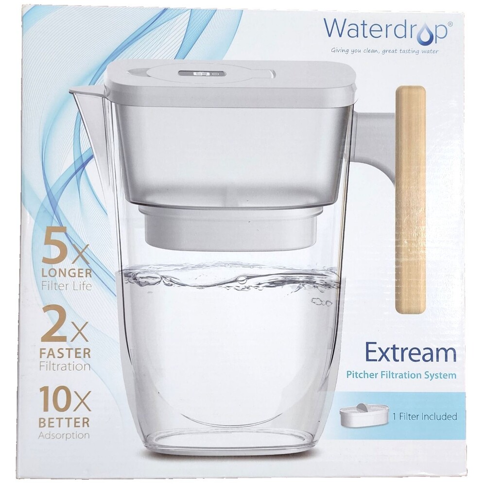 Waterdrop EXTREAM Pitcher Filtration System and 1 Filter, Holds 10 Cups